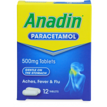 Anadin Paracetamol 500mg 12 Tablets