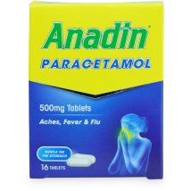 Anadin Paracetamol 500mg 16 Tablets
