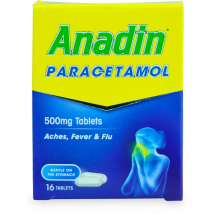 Anadin Paracetamol 500mg 16 Tablets