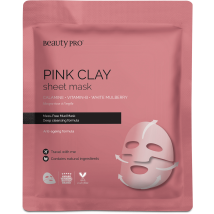 BeautyPro Pink Clay Sheet Mask Calamine, Vitamin B & White Mulberry 15g