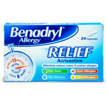 Benadryl Allergy Relief 24 Capsules