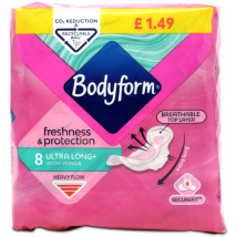 Bodyform Freshness & Protection Ultra Long with Wings Heavy Flow 8 Pack