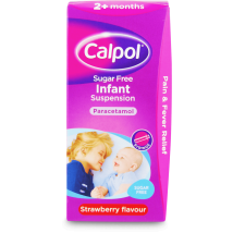 Calpol Infant Suspension Sugar Free Strawberry 100ml