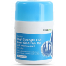 Careway Cod Liver Oil Vitamins A & D 500mg 30 Pack