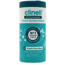 Clinell Hand and Surface Wipes Tub 35 Wipes