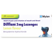 Difflam 3mg Lozenges Lemon 20 Pack