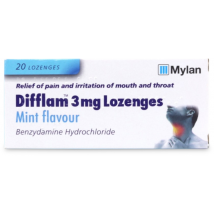 Difflam 3mg Lozenges Mint 20 Pack