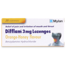 Difflam 3mg Lozenges Orange & Honey 20 Pack