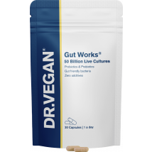 DR.VEGAN Gut Works Pre & Probiotic 50bn CFU 30 Capsules