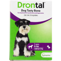Drontal Dog Tasty Bone 2 Tablets