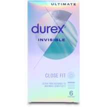 Durex Invisible Ultra Thin Close Fit Condoms 6 Pack