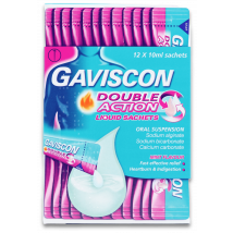 Gaviscon Double Action Liquid Sachets 12 x 10ml Sachets