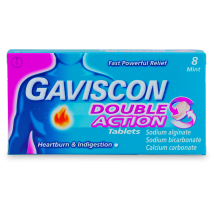 Gaviscon Double Action Mint Chewable 8 Tablets