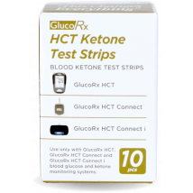 GlucoRx HCT Ketone Test 10 Strips