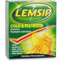 Lemsip Cold & Flu Lemon Sachets 10 Sachets
