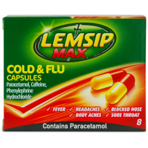 Lemsip Max Cold & Flu 8 Capsules