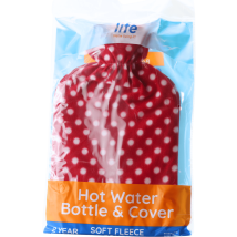 Life Hot Water Bottle & Soft Fleece Cover 1.8L