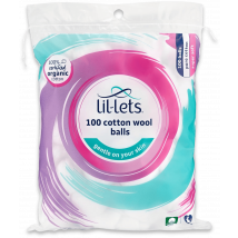 Lil-Lets 100 Cotton Wool Balls