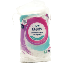 Lil-Lets Cotton 50 Oval Cosmetic Pads