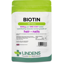 Lindens Health + Nutrition Biotin 5mg 360 Tablets