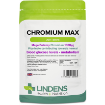 Lindens Health + Nutrition Chromium Max 1000mcg 360 Tablets