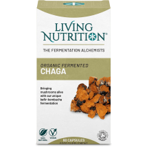Living Nutrition Kefir-Kombucha + Chaga Mushroom 60 Capsules