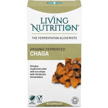 Living Nutrition Organic Fermented Chaga 60 Capsules