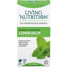 Living Nutrition Organic Fermented Lemon Balm 60 Capsules