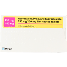 Malaria Prophylaxis - Atovaquone/Proguanil Adults 12 Tablets