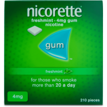 Nicorette Freshmint Gum 4mg 210 Pack