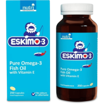 Nutri Advanced Eskimo-3 Pure Omega-3 Fish Oil 250 Capsules