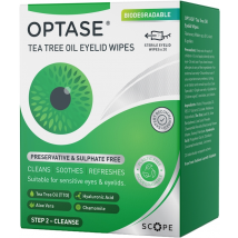 Optase Tea Tree Oil Eyelid Wipes 20 Pack