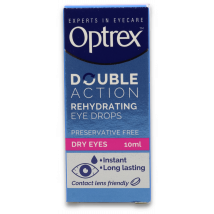 Optrex Double Action Preservative Free Rehydrating Eye Drops 10ml