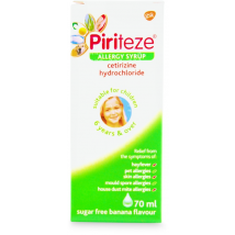 Piriteze Allergy Syrup Once a Day 6+ Years 70ml