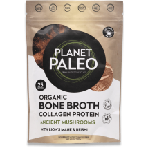 Planet Paleo Organic Bone Broth Collagen Protein - Ancient Mushrooms 225g