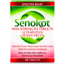 Senokot Max Strength 12 Years Plus Senna Fruit 48 Tablets
