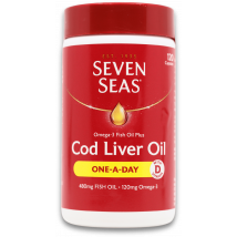 Seven Seas Cod Liver Oil One-A-Day 120 Capsules