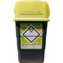 Needles Disposal Bin - Sharpsafe 1 L Yellow