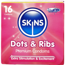 Skins Dots & Ribs Condoms  16 Pack