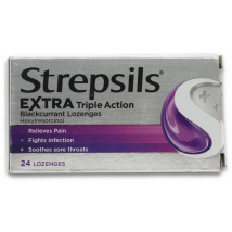 Strepsils Extra Blackcurrant 24 Lozenges