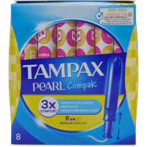 Tampax Pearl Compak Regular 3x Comfort 8 Pack