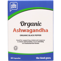 The Good Guru Organic Ashwaganda & Black Pepper 60 Capsules