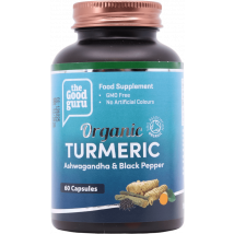 The Good Guru Organic Turmeric, Ashwagandha & Black Pepper 60 Capsules