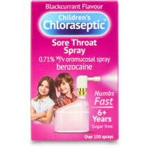 Ultra Chloraseptic Kids Throat Spray Blackcurrant 15ml