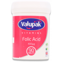 Valupak Folic Acid 400µg 90 Tablets