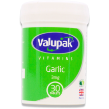 Valupak Garlic 3mg 30 Tablets