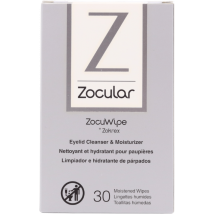 Zocular ZocuWipe Eyelid Cleasing and Moisturising Wipes 30 Pack