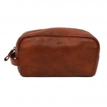 Bear Design   Cees  Leren toilettas  Cognac