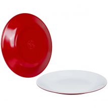 Bo-camp  Dinerbord Two-Tone Melamine 4 Stuks  Rood