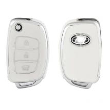 Dutch Shield  Sleutelhoesje  Hyundai wit B3  Zilver  Wit